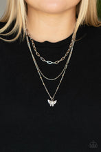 Load image into Gallery viewer, Paparazzi Jewelry Necklace Bountiful Butterflies - White