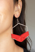 Load image into Gallery viewer, Paparazzi Jewelryn Earrings Suede Solstice - Red