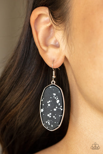 Paparazzi Jewelry Earrings Stone Sculptures - Black
