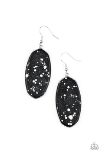 Paparazzi Jewelry Earrings Stone Sculptures - Black