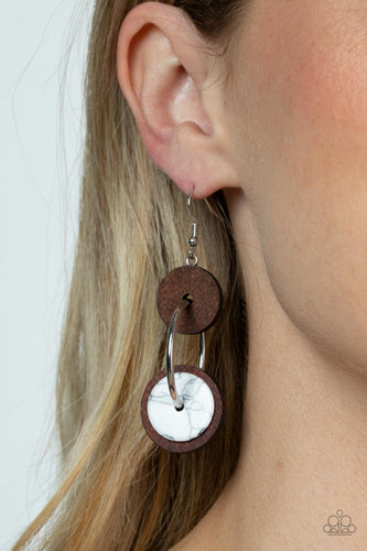 Paparazzi Jewelry Earrings Artisanal Aesthetic - White