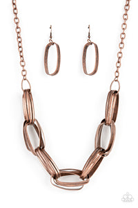 Paparazzi Jewelry Necklace Fiercely Flexing - Copper