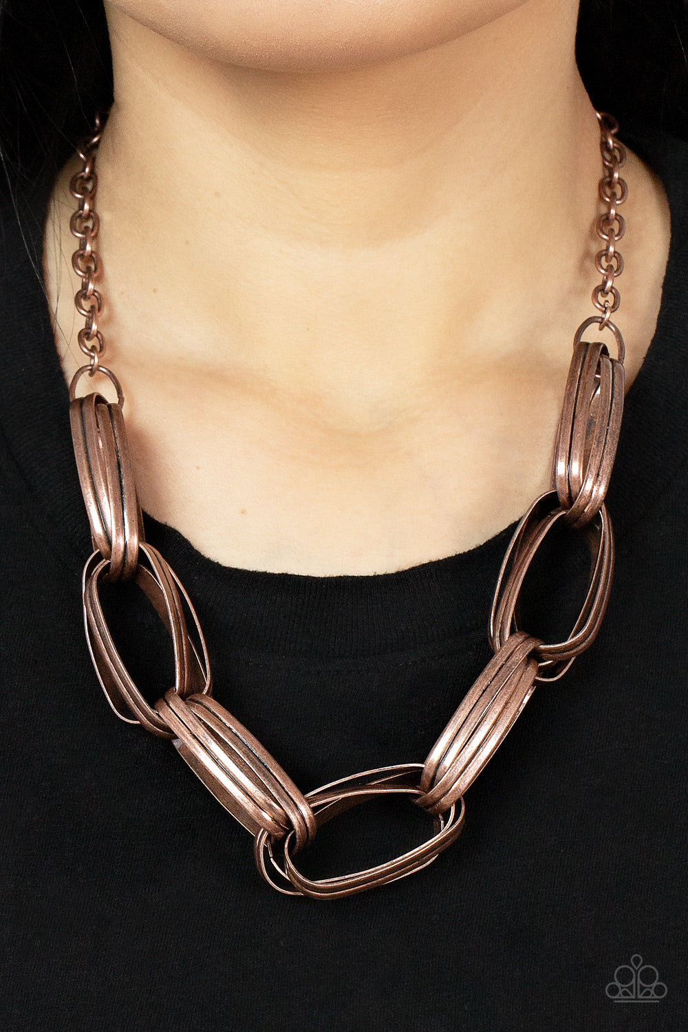 Paparazzi Jewelry Necklace Fiercely Flexing - Copper