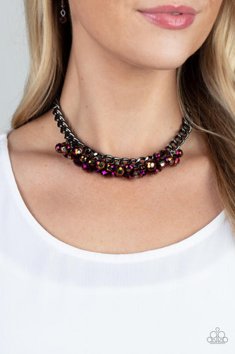 Paparazzi Jewelry Necklace Galactic Knockout - Purple