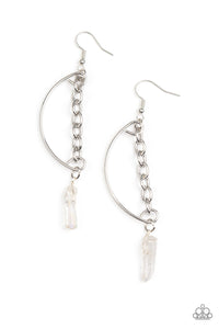 Paparazzi Jewelry Earrings Yin to My Yang - White