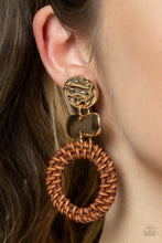 Load image into Gallery viewer, Paparazzi Jewelry Earrings Woven Whimsicality - Gold