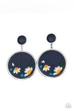 Load image into Gallery viewer, Paparazzi Jewelry Earrings Embroidered Gardens - Blue