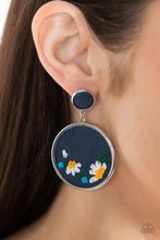 Load image into Gallery viewer, Paparazzi Jewelry Earrings Embroidered Gardens - Blue