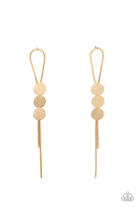 Paparazzi Jewelry Earrings Bolo Beam - Gold