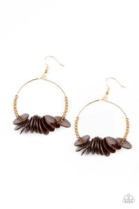 Paparazzi Jewelry Earrings Caribbean Cocktail - Brown