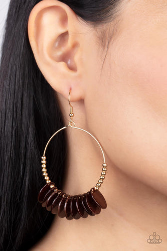 Paparazzi Jewelry Earrings Caribbean Cocktail - Brown