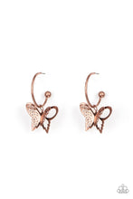 Load image into Gallery viewer, Paparazzi Jewelry Earrings Butterfly Freestyle - Copper