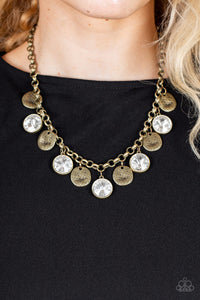 Paparazzi Jewelry Necklace Spot On Sparkle - Brass