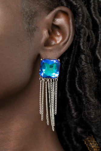 Paparazzi Jewelry Earrings Supernova Novelty - Blue