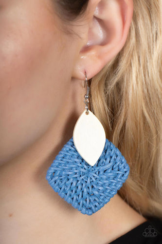 Paparazzi Jewelry Earrings Sabbatical WEAVE - Blue