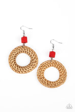 Load image into Gallery viewer, Paparazzi Jewerly Earrings Wildly Wicker - Red