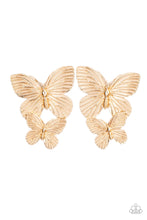 Load image into Gallery viewer, Paparazzi Jewelry Earrings Blushing Butterflies - Gold