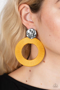 Paparazzi Jewelry Earrings Strategically Sassy - Yellow