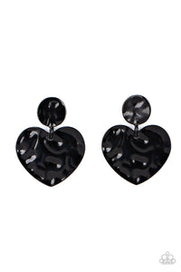 Paparazzi Jewelry Earrings Just a Little Crush - Black