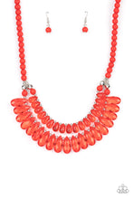 Load image into Gallery viewer, Paparazzi Jewelry Necklace All Across the GLOBETROTTER - Red