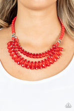 Load image into Gallery viewer, Paparazzi Jewelry Necklace All Across the GLOBETROTTER - Red