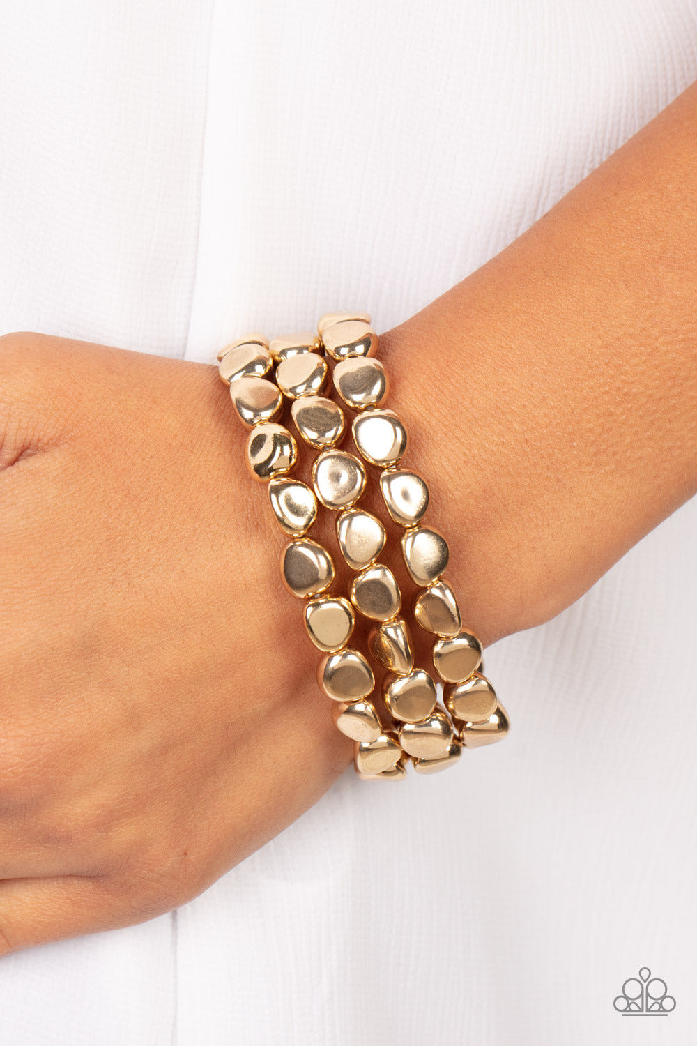 Paparazzi Jewelry Bracelet HAUTE Stone - Gold