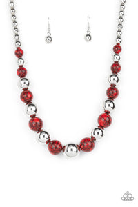 Paparazzi Jewelry Necklace Stone Age Adventurer - Red