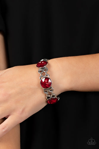 Paparazzi Jewelry Bracelet Devoted to Drama - Red