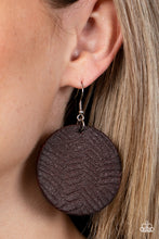 Load image into Gallery viewer, Paparazzi Jewelry Earrings Leathery Loungewear - Brown