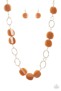 Paparazzi Jewelryn Necklace Posh Promenade - Brown