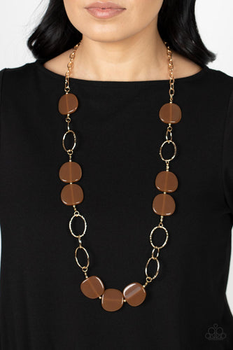 Paparazzi Jewelryn Necklace Posh Promenade - Brown