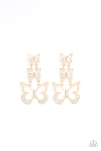 Load image into Gallery viewer, Paparazzi Jewelry Earrings Flamboyant Flutter - Gold