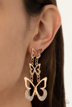 Load image into Gallery viewer, Paparazzi Jewelry Earrings Flamboyant Flutter - Gold