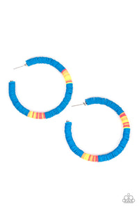 Paparazzi Jewelry Earrings Colorfully Contagious - Blue