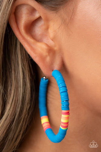 Paparazzi Jewelry Earrings Colorfully Contagious - Blue
