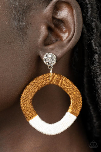 Paparazzi Jewelry Earrings Thats a WRAPAROUND - Brown