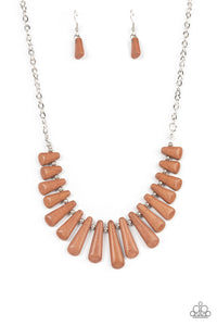 Paparazzi Jewelry Necklace Mojave Empress - Brown