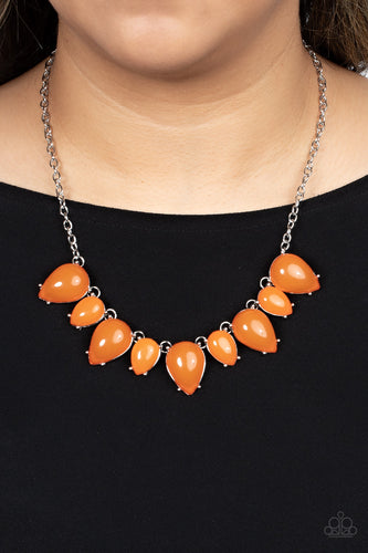 Paparazzi Jewelry Necklace Pampered Poolside - Orange