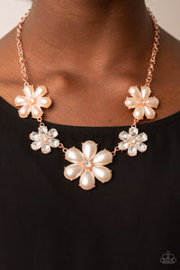 Paparazzi Jewelry Necklace Fiercely Flowering - Copper