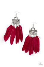 Load image into Gallery viewer, Paparazzi Jewelry Earrings Plume Paradise - Red
