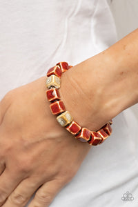 Paparazzi Jewelry Bracelet Glaze Craze - Red