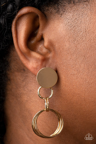 Paparazzi Jewelry Earrings Industrialized Fashion - Gold