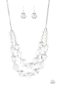 Paparazzi Jewely Necklace Icy Illumination - White