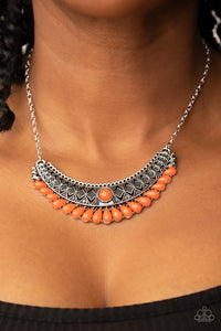 Paparazzi Jewelry Necklace Abundantly Aztec - Orange