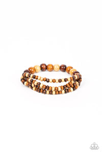 Paparazzi Jewelry Wooden Oceania Oasis - Brown