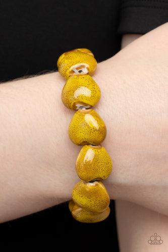 Paparazzi Jewelry Bracelet GLAZE a Trail - Yellow