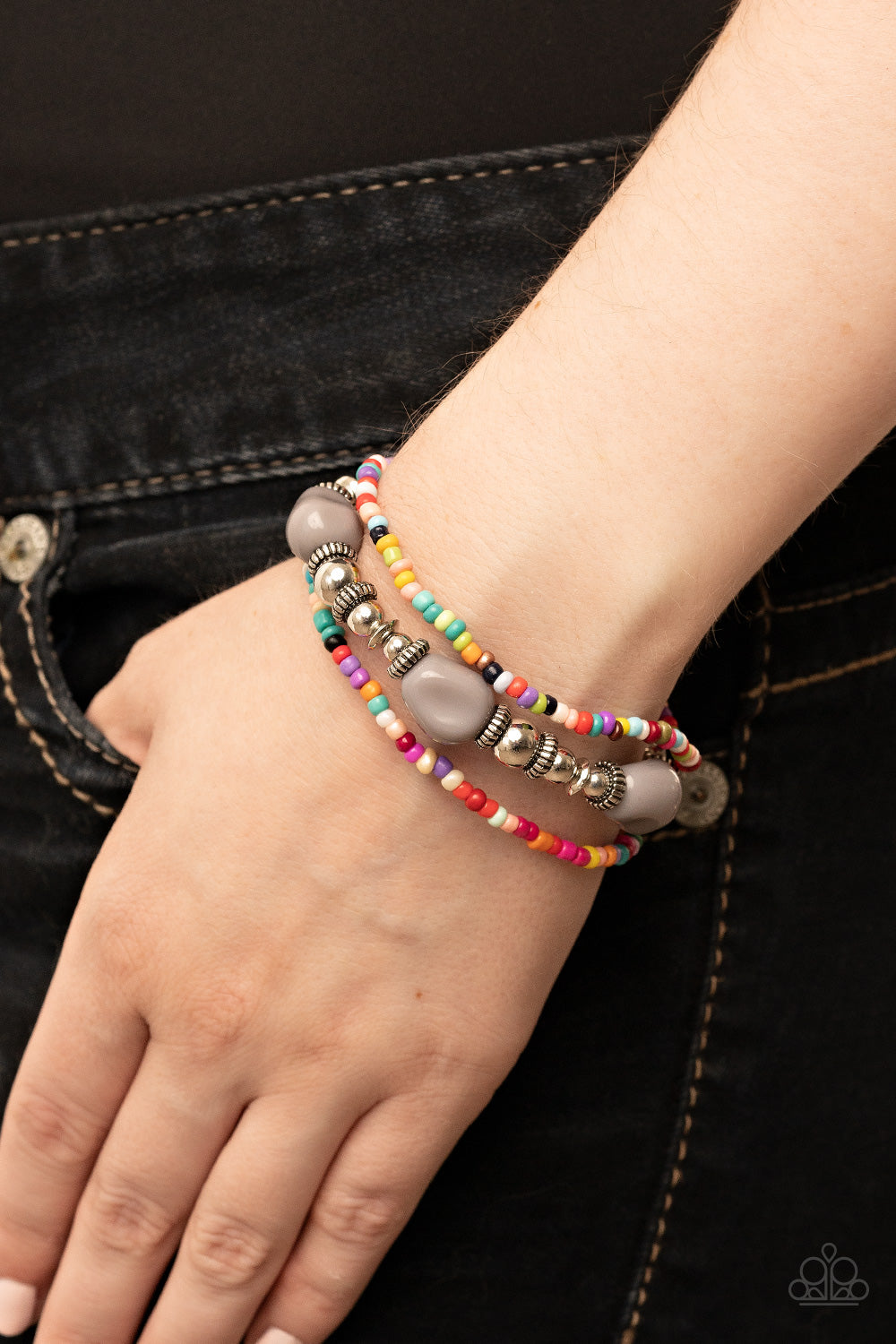 Paparazzi Jewelry Bracelet Confidently Crafty - Silver