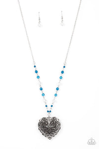 Paparazzi Jewelry Necklace Doting Devotion - Blue