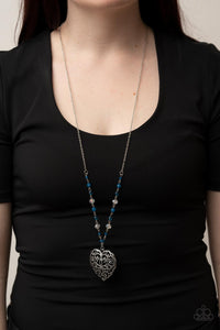 Paparazzi Jewelry Necklace Doting Devotion - Blue