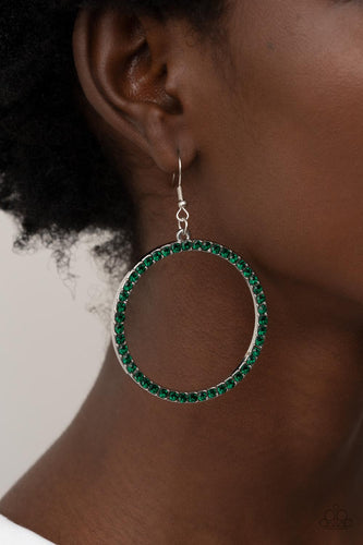 Paparazzi Jewelry Earrings Head-Turning Halo - Green